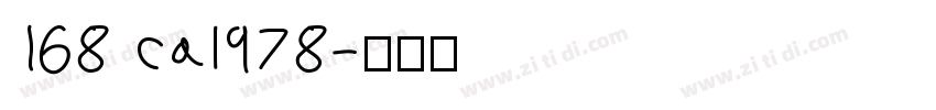168 cal978字体转换
